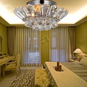 New Arrival Glamorous Metal Crystal 3 Light Flush Mount