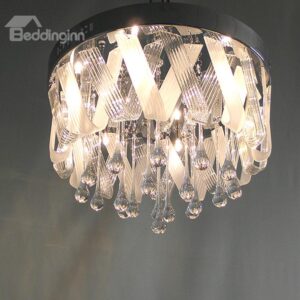 New Arrival Graceful Metal Crystal Flush Mount