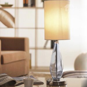 New Arrival Elegant White Fabric Shade 1 Light Lamp