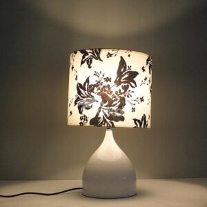 New Arrival Stunning BLack Floral Fabric Shade 1 Light Lamp