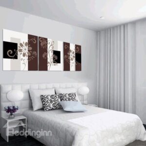New Arrival Brown Curly Leaves Canvas Wall Prints