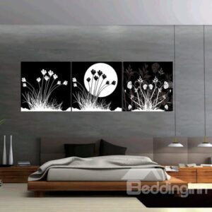 New Arrival White Flowers And Sun Canvas Wall Prints