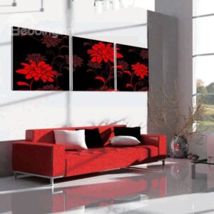 New Arrival Red Elegant Flowers Canvas Wall Prints
