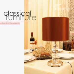New Arrival Stunning Red Fabric Shade 1 Light Lamp