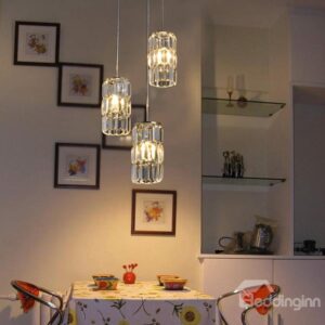 New Arrival Stunning Metal Crystal 3 Lights Pendant