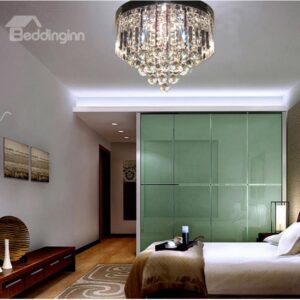 New Arrival Charming Metal Crystal Flush Mount