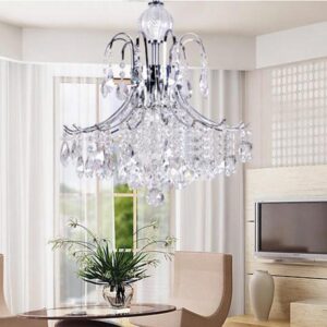 Wondeful Chrome Metal K9 Crystal Pendant Light