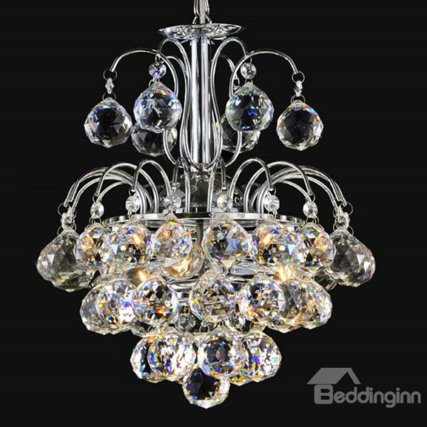 New Arrival Stunning Metal K9 Crystal Chrome Pendant Light