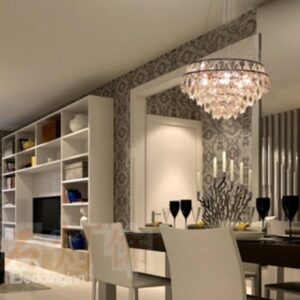 Tempting Chrome Metal K9 Crystal Pendant Light