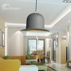 European Style Gray Aluminum Shade Pendant Light