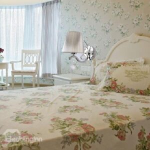 Charming Metal Crystal Fabric Shade 1 Light Wall Light
