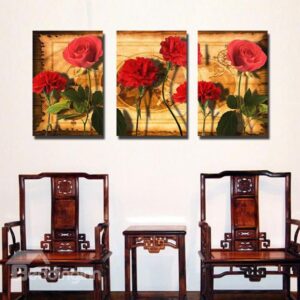 New Arrival Fragrant Red Flowers Canvas Wall Prints