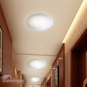 Charming Chrome Metal Acrylic Shade Sensor Flush Mount