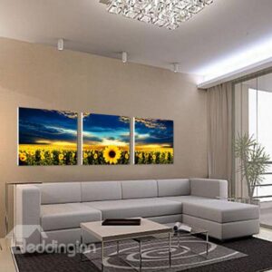 New Arrival Elegant Sunflowers And Sky Canvas Wall Prints