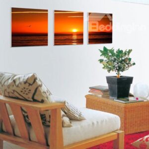 New Arrival Seagull Over The Sea And Sunrise Canvas Wall Prints