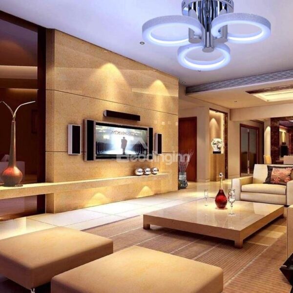 New Arrival Amazing Metal Acrylic Shade 3 Lights Flush Mount