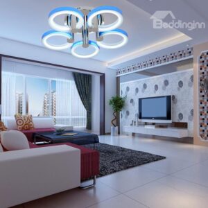New Arrival Amazing Metal Acrylic Shade 5 Lights Flush Mount