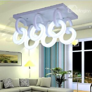 New Arrival Amazing Metal Acrylic Shade 6 Lights Flush Mount
