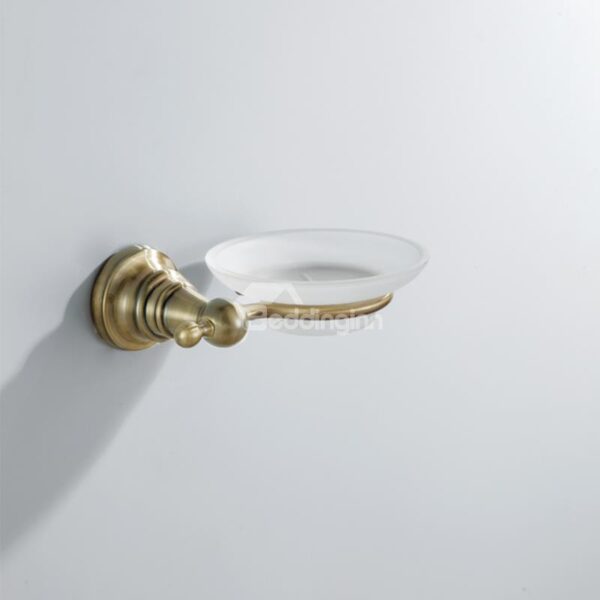 Antique Golden Brass Wall Mount Soap Dish Holder