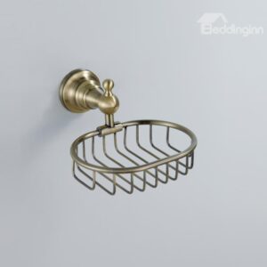 Antique Brass Wall-mounted Soap Basket