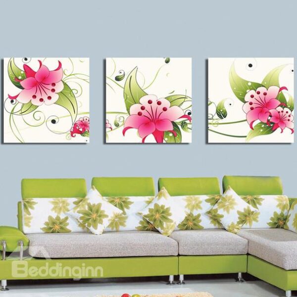 New Arrival Blooming and Cute Pink Flowers Canvas Wall Prints