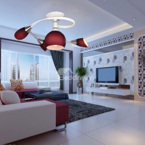 New Arrival Amazing Metal Glass Shade 4 Lights Flush Mount