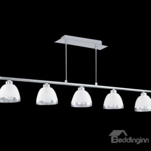 Gorgeous Glass Metal Top-suching Disk 5 Lights Pendant
