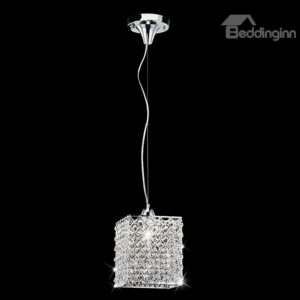 Shining Crystal Shade Metal Base Pendant Light