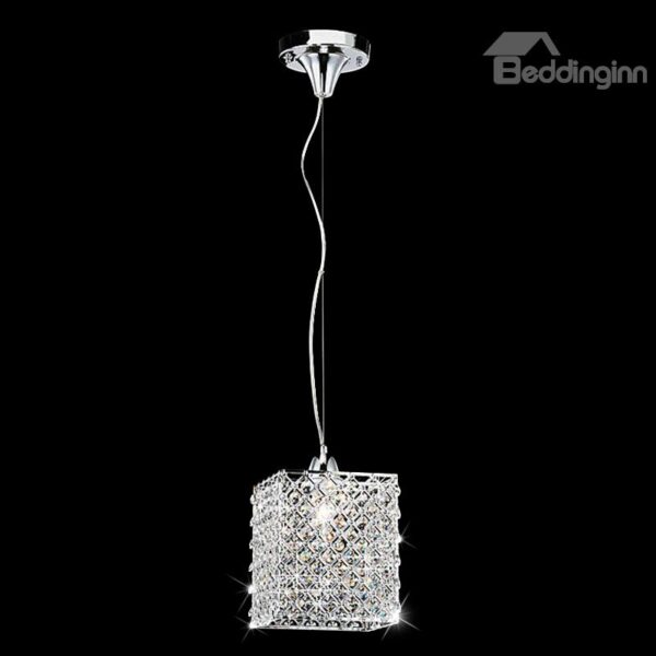 Shining Crystal Shade Metal Base Pendant Light