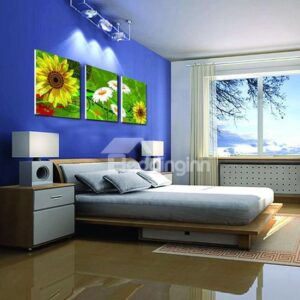 New Arrival Lovely Sunflower Toward Sunshine Canvas Wall Prints