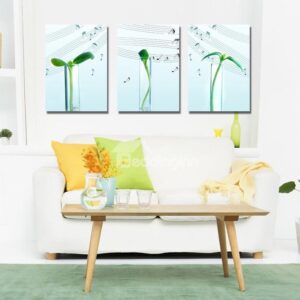 New Arrival Pea Seedlings and Stave Canvas Wall Prints