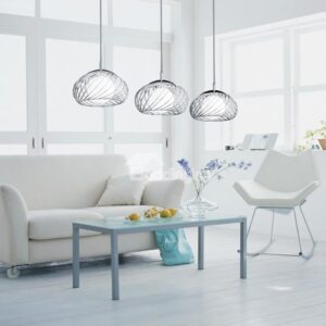 Amazing Net Metal Glass Shade 3 Lights Pendant