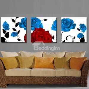 New Arrival Blue and Red Roses Canvas Wall Prints