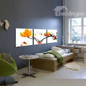 New Arrival Delicate Yellow Flower and Branch Canvas Wall Prints