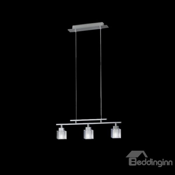 Modern Metal Crystal Shade 3 Lights Pendant