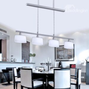 Modern Simple Style Metal Crystal Shade 4 Lights Pendant