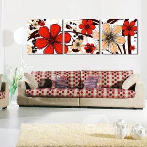 New Arrival Blooming Colorful Flowers Canvas Wall Prints