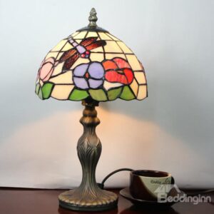 Tiffany Dragonfly Pattern Stained Glass Table Lamp