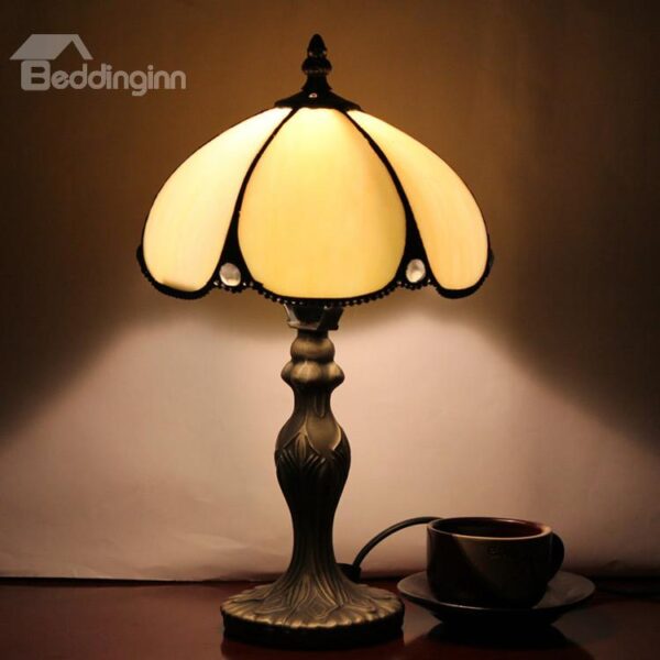 8-Inch Gorgeous Retro Simple Tiffany Style Stained Glass Table Lamp