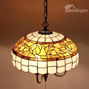 16-Inch Gorgeous Pretty Pattern Tiffany Stained Glass Pendant Light