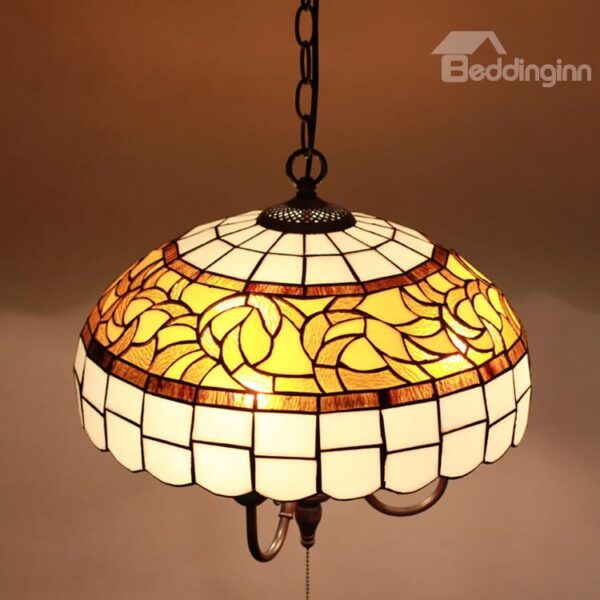 16-Inch Gorgeous Pretty Pattern Tiffany Stained Glass Pendant Light