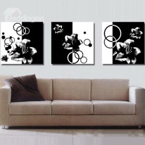New Arrival Fragrant Flowers and Geometric Figure Canvas Wall Prints