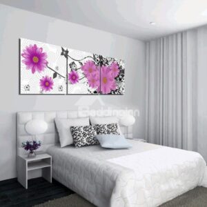 New Arrival Pink Cute Flowers Blossom Canvas Wall Prints