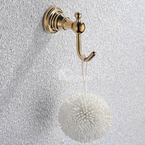 Contemporary Ti-PVD Finish Bathroom Accessories Brass Single Robe Hook