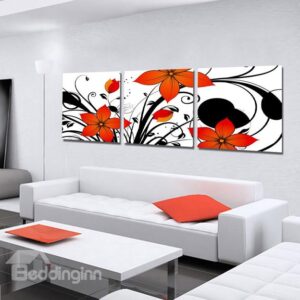 New Arrival Delicate and Cute Orange Flowers Blossom Canvas Wall Prints