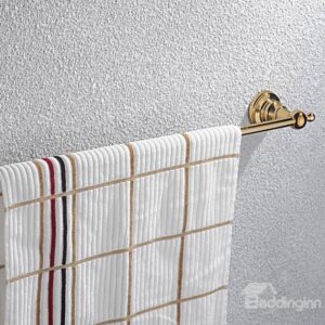 Contemporary Ti-PVD Finish Bathroom Accessories Brass Single Towel Rod