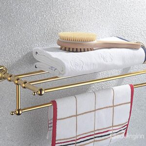 Contemporary Ti-PVD Finish Bathroom Accessories Brass Towel Rack