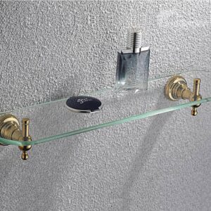 Ti-PVD Finish Bathroom Accessories Shelf Glass Satin