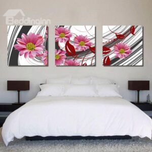 New Arrival Pink Flowers Toward Sunshine Canvas Wall Prints