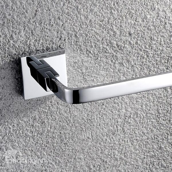 Modern Chrome Finish Solid Brass Slat 24-Inch Towel Bar